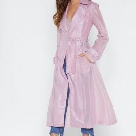 Nasty Gal Jackets & Blazers - Nasty Gal Long Way Down Organza Trench Coat